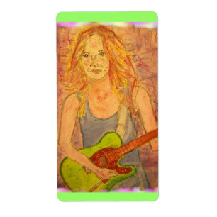 Etiqueta chica de rock folclórico