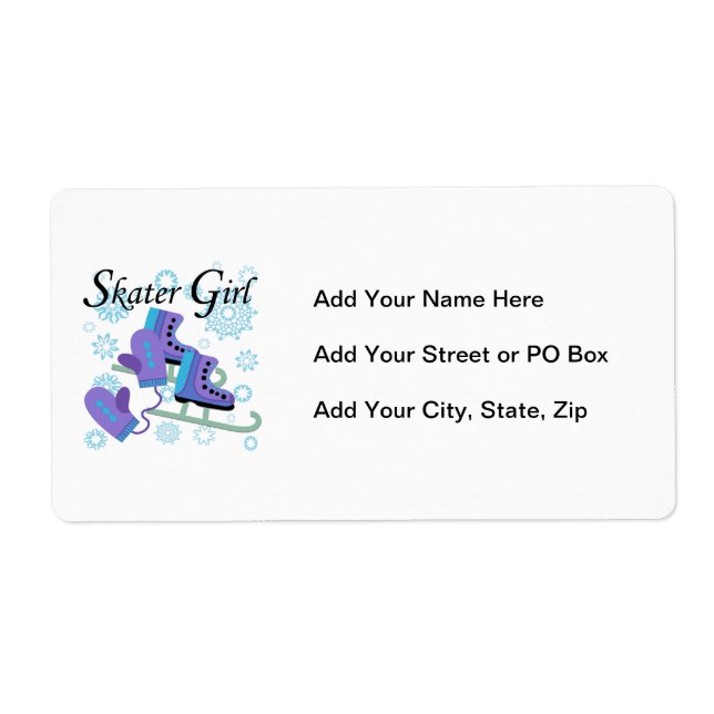 Etiqueta Chica del patinador (Frente)
