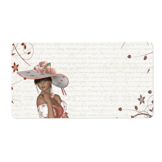 Etiqueta Chica en gorra de verano (Frente)