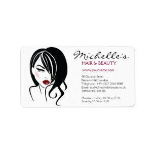 Etiqueta Chica precioso con el icono del maquillaje del