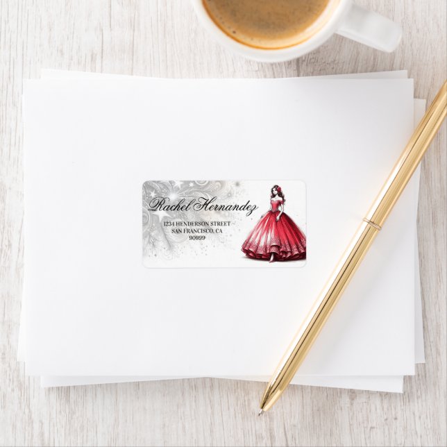 Etiqueta Chica Red Quinceañera (In situ)