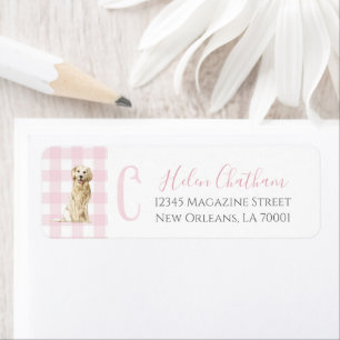 Etiqueta Chica Rosa Preppy Sur Perro Baby Shower