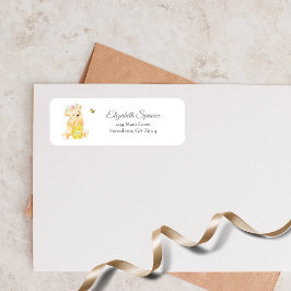 Etiqueta Chica Teddy Bear Honey Bee Return Address