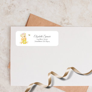 Etiqueta Chica Teddy Bear Honey Bee Return Address