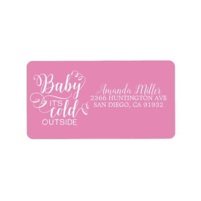 Etiqueta Chicas Baby It's Cold Outside Address Label (Frente)
