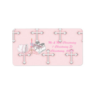 Etiqueta Chicas Christening Wish