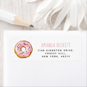 Etiqueta Chicas de Donut modernos Baby Shower Sprinkle