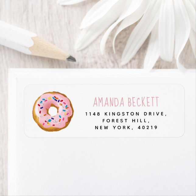 Etiqueta Chicas de Donut modernos Baby Shower Sprinkle (In situ)