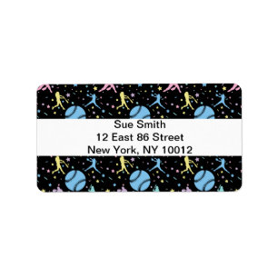 Etiqueta Chicas Softball - Jugadoras con estrellas