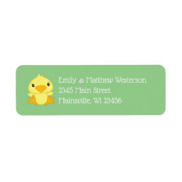 Etiqueta Chick Baby Shower Green