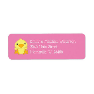 Etiqueta Chick Baby Shower Pink