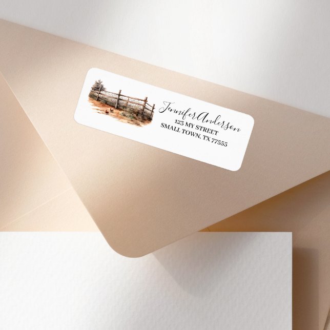 Etiqueta Chicken Farm Fence Fun Address (Subido por el creador)