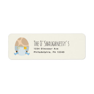 Etiqueta Chico de huevo de dinosaurio Preggosaurus lindo Ba