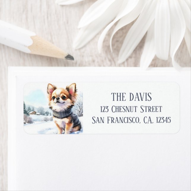 Etiqueta Chihuahua, acuarela de vibraciones de invierno - (In situ)