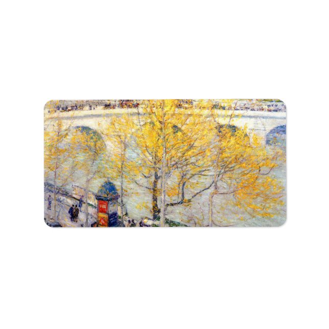 Etiqueta Childe Hassam - Pont Royal Paris (Frente)
