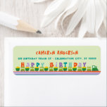 Etiqueta Children Kids Birthday Train Custom Address Labels<br><div class="desc">Designed by fat*fa*tin. Easy to customize with your own text,  photo or image. For custom requests,  please contact fat*fa*tin directly. Custom charges apply.

www.zazzle.com/fat_fa_tin
www.zazzle.com/color_therapy
www.zazzle.com/fatfatin_blue_knot
www.zazzle.com/fatfatin_red_knot
www.zazzle.com/fatfatin_mini_me
www.zazzle.com/fatfatin_box
www.zazzle.com/fatfatin_design
www.zazzle.com/fatfatin_ink</div>