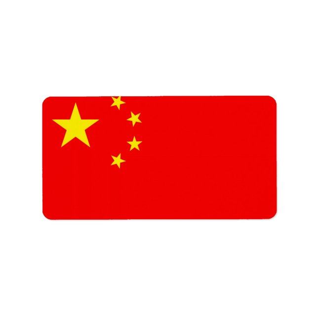 Etiqueta Chinese Flag (Frente)
