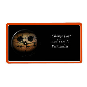 Etiqueta Chispeante calabaza Naranja Jack-o-Lantern