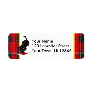 Etiqueta Chocolate Lab Cuppy con Navidades de Santa Hat