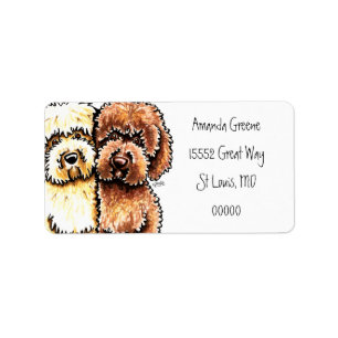 Etiqueta Chocolate poner crema Labradoodles