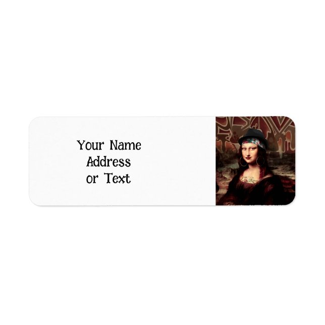 Etiqueta Chola Latina Mona Lisa (Frente)