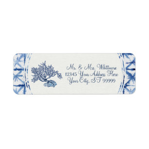 Etiqueta Chorro de boda moderno de verano polvoriento azul 