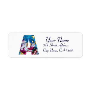 ETIQUETA CHRISTMAS A LETTER / INSPIRED SANTA MONOGRAM