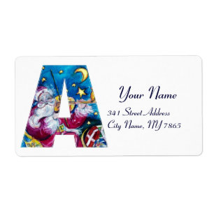 ETIQUETA CHRISTMAS A LETTER / INSPIRED SANTA MONOGRAM