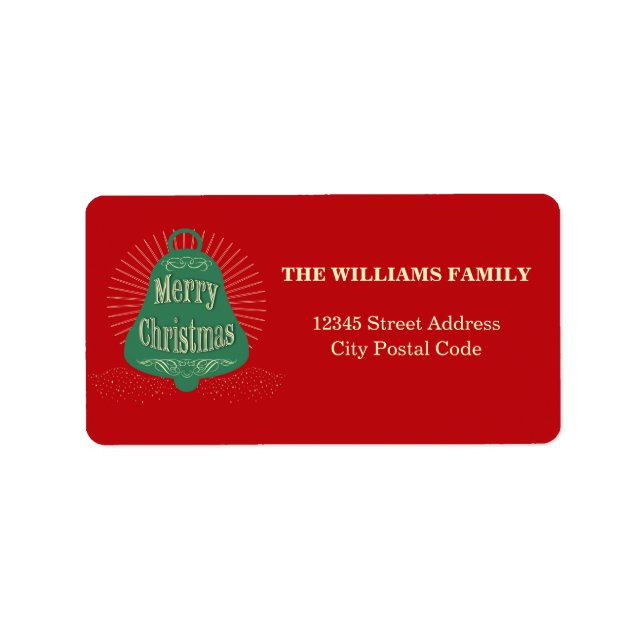 Etiqueta Christmas bell (Frente)