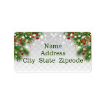 Etiqueta Christmas Border<br><div class="desc">Pretty  Holiday Design On Address Labels</div>
