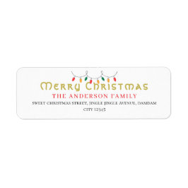 Etiqueta Christmas Elegant Simple Return Address