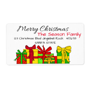 Etiqueta Christmas gifts Merry Christmas address label