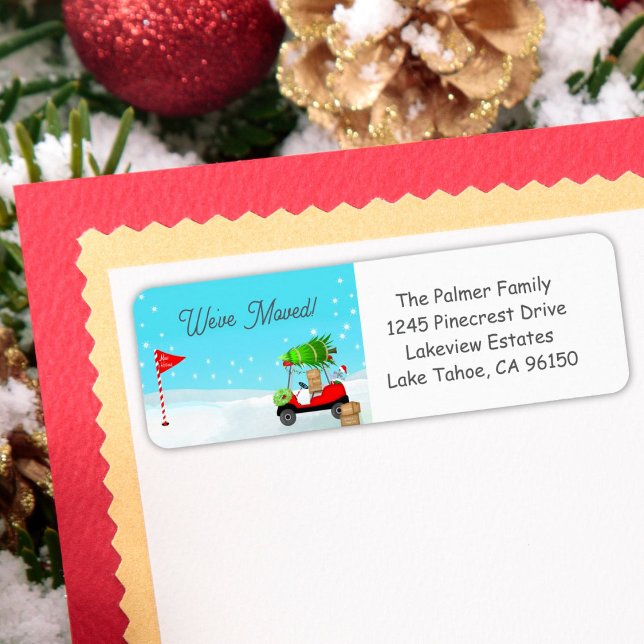 Etiqueta Christmas Golf Cart With Moving Boxes Golf  (Subido por el creador)