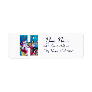ETIQUETA CHRISTMAS H LETTER / INSPIRED SANTA MONOGRAM