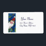 ETIQUETA CHRISTMAS I LETTER / SANTA CLAUS WITH RED RIBBON<br><div class="desc">I initial letter , bold Christmas monogram design.Colorful,  whimsical and artistic acrylic painting for Christmas. Santa Claus , snowy Winter night with floral ornaments, cat, red bow, green decorative plants, red ribbons,  holly berries, puppets and toys in the snow by Bulgan Lumini (c)


















com</div>