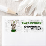 Etiqueta Christmas Irish Wolfhound Lover Return Address<br><div class="desc">A fun return address label for the dog lover who is partial to the Irish Wolfhound. A cute watercolor with your name and address with a fun comic style font.</div>