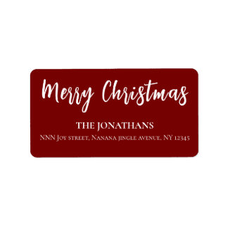 Etiqueta Christmas Love Custom Elegant Return Address