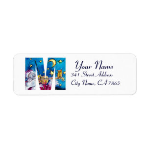 ETIQUETA CHRISTMAS M LETTER / INSPIRED SANTA MONOGRAM
