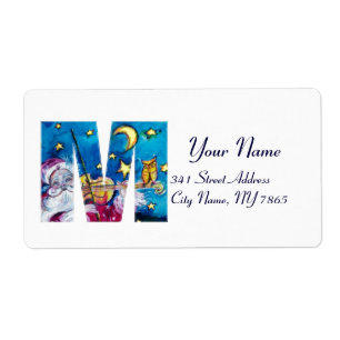 ETIQUETA CHRISTMAS M LETTER / INSPIRED SANTA MONOGRAM