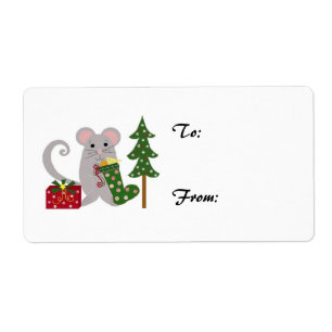Etiqueta Christmas Mouse