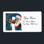 ETIQUETA CHRISTMAS R LETTER / SANTA CLAUS BUGLER<br><div class="desc">R initial letter , bold Christmas monogram design.Colorful,  whimsical and artistic acrylic painting for Christmas. Santa Claus , snowy Winter night with floral ornaments, cat, red bow, green decorative plants, red ribbons,  holly berries, puppets and toys in the snow by Bulgan Lumini (c)


















com</div>