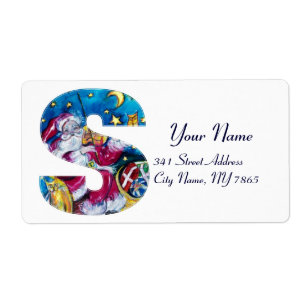 ETIQUETA CHRISTMAS S LETTER / INSPIRED SANTA MONOGRAM