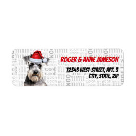 Etiqueta Christmas Schnauzer Dog Lover Holiday Address