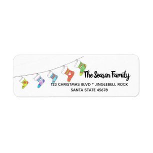 Etiqueta Christmas stockings address label