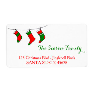 Etiqueta Christmas stockings address label