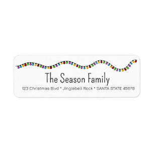 Etiqueta Christmas Tree Lights Address Label
