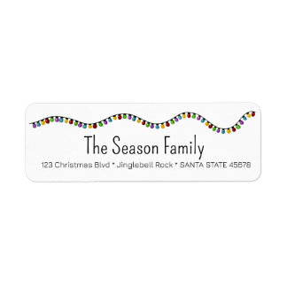 Etiqueta Christmas Tree Lights Address Label