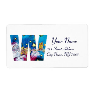 ETIQUETA CHRISTMAS W LETTER / INSPIRED SANTA MONOGRAM