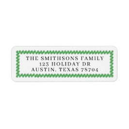 Etiqueta Christmas Wreath Mailing Labels