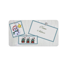 Christmasbild adressaufkleber